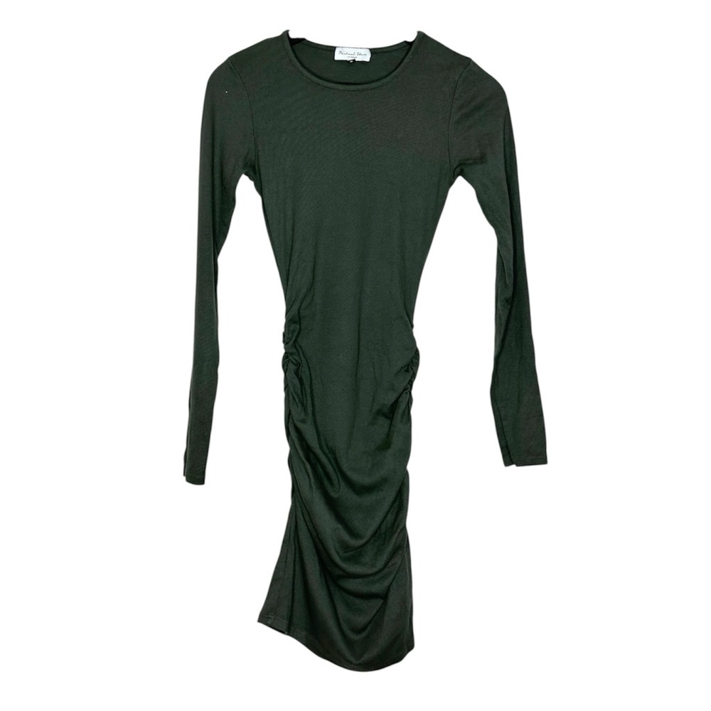 Michael Stars Ribbed Ruched Long Sleeve Tunic Top / Mini Dress Size XS